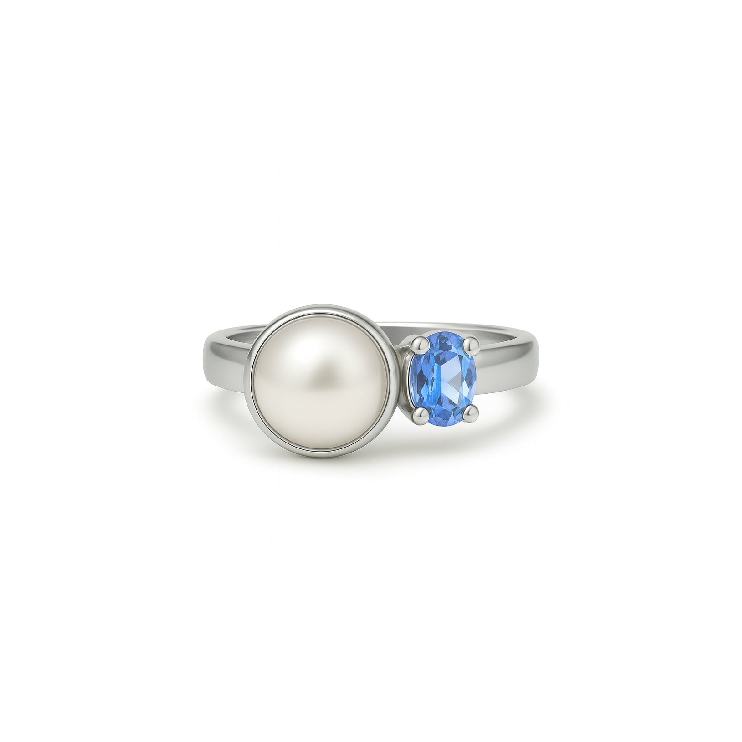 Calypso Pearl and Sapphire Ring
