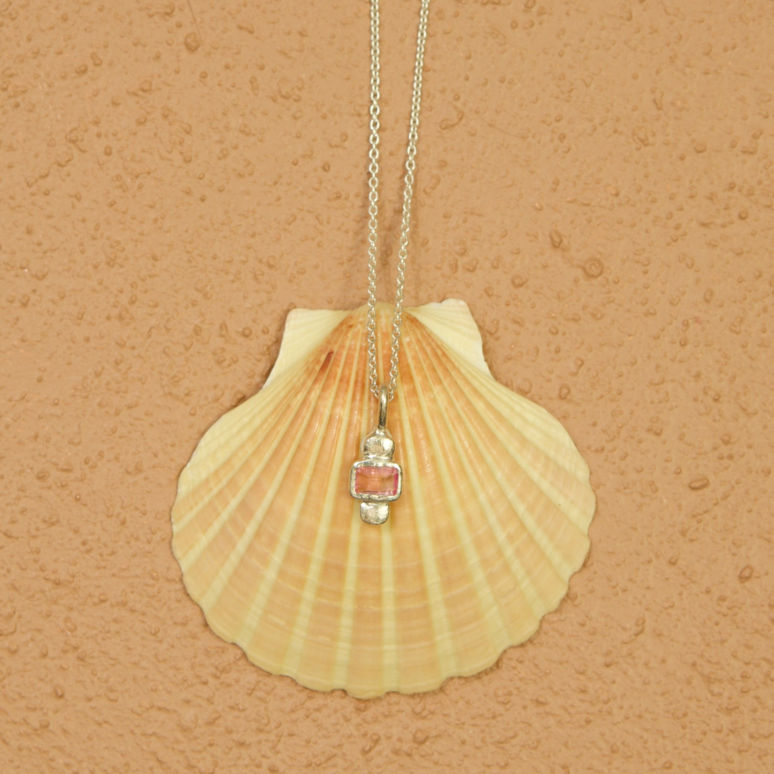 Anemone Pink Tourmaline Sterling Silver Pendant