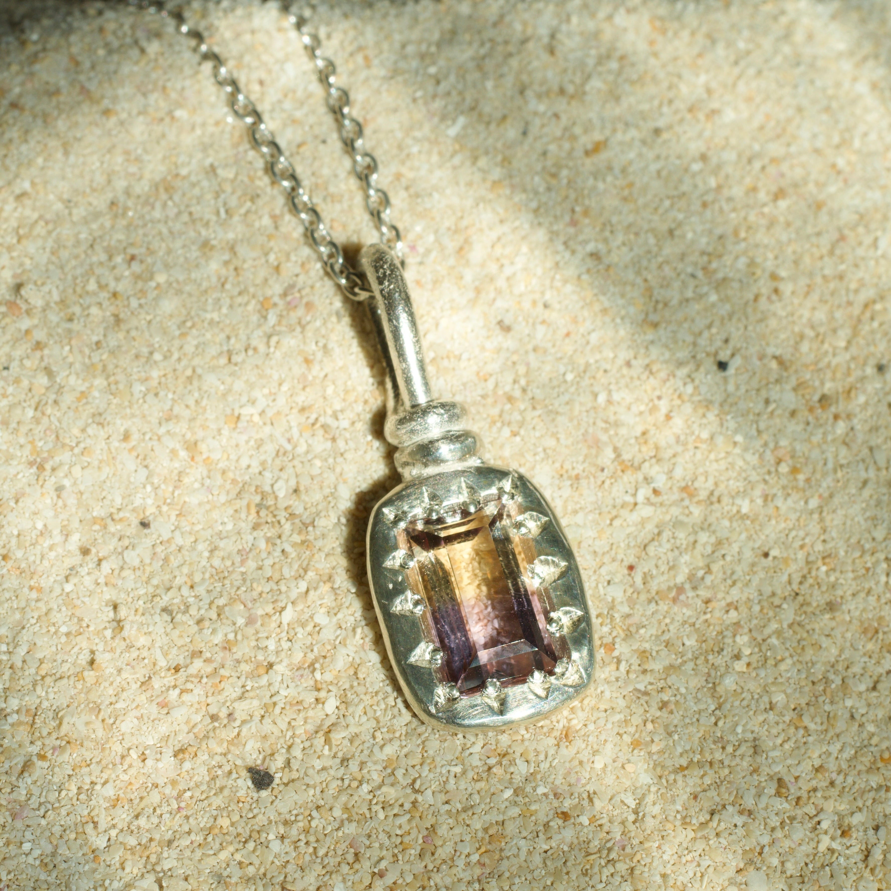 Seashells Ametrine Sterling Silver Pendant