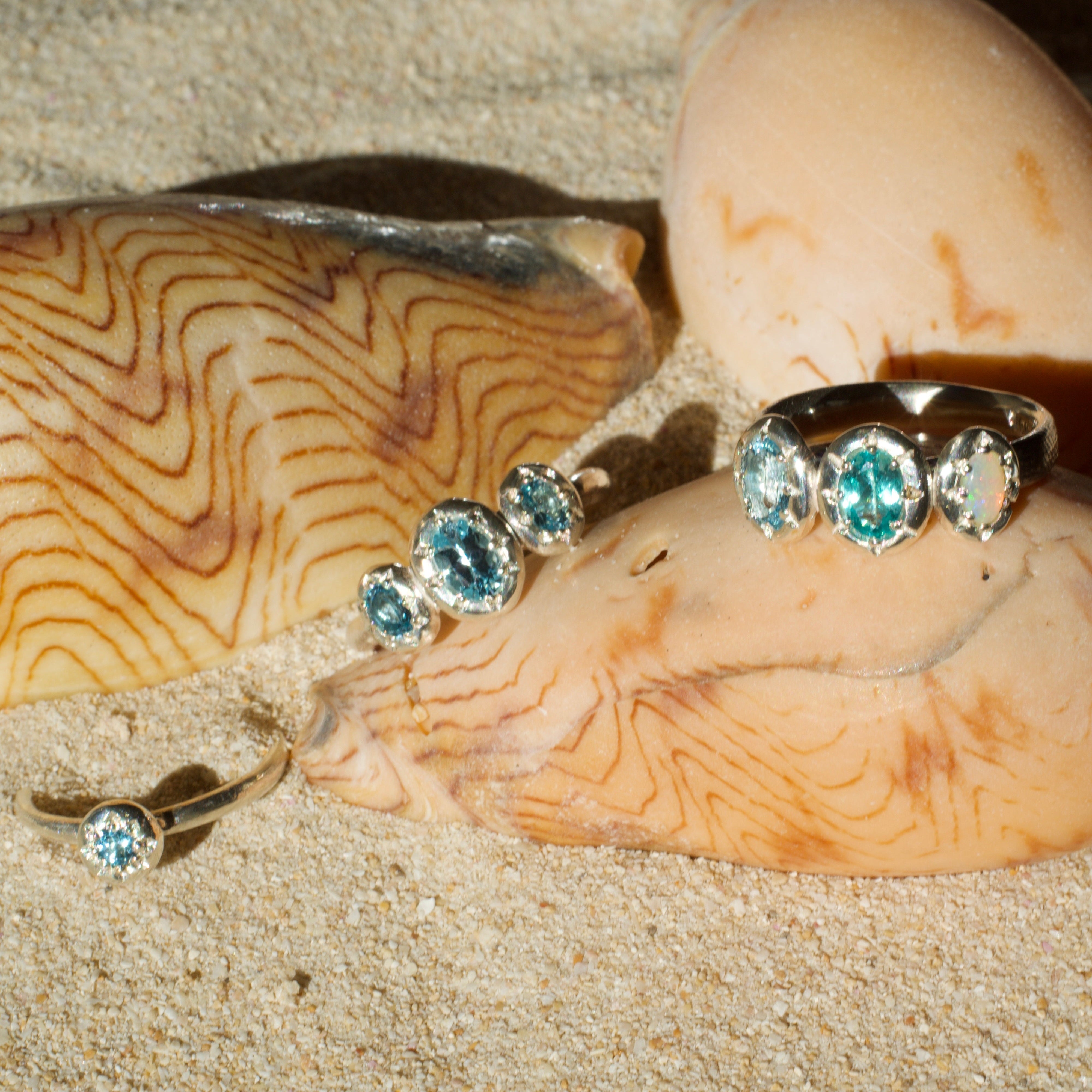 Salt Blue Aquamarine & Topaz Sterling Silver Ring