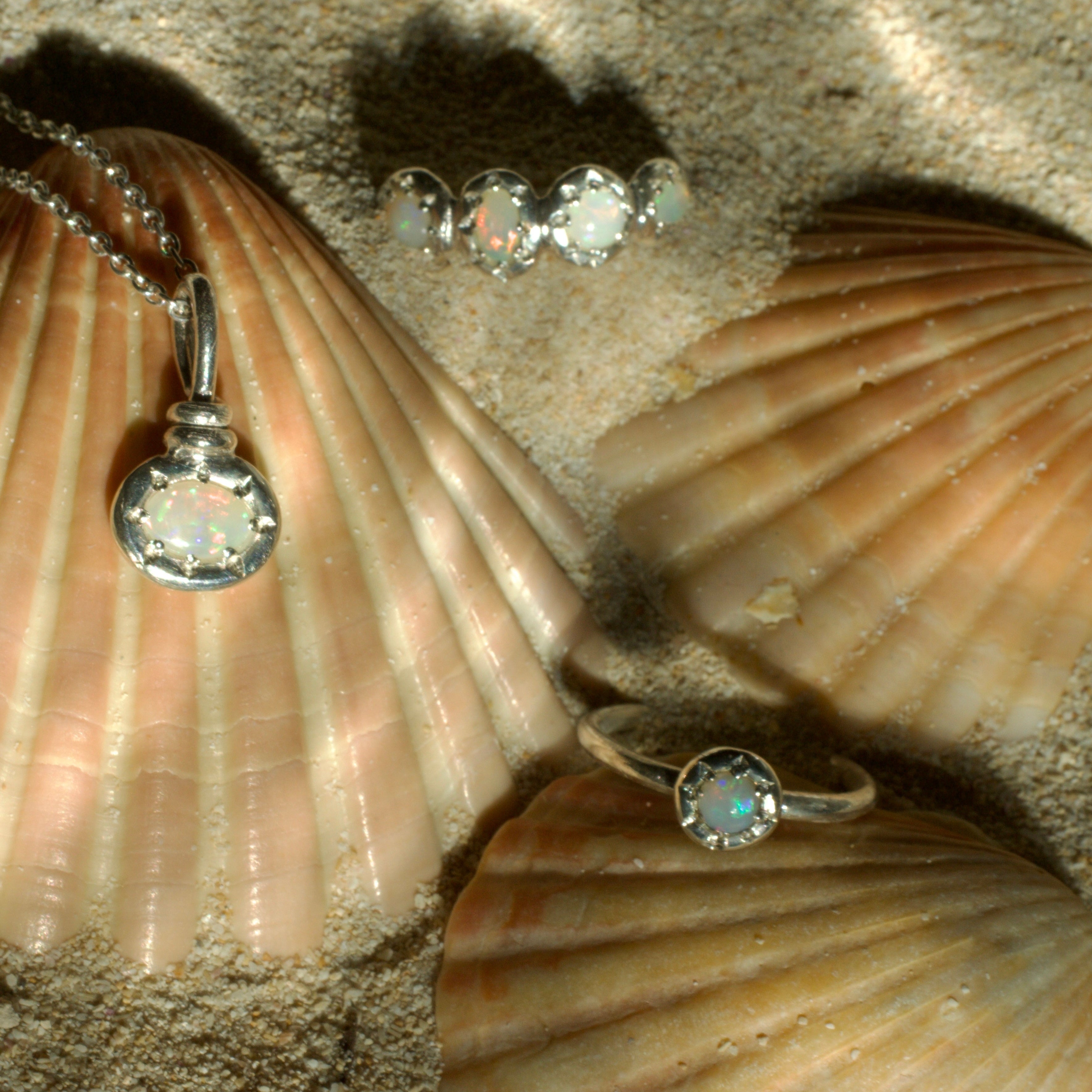 Mooncove Opal Sterling Silver Pendant
