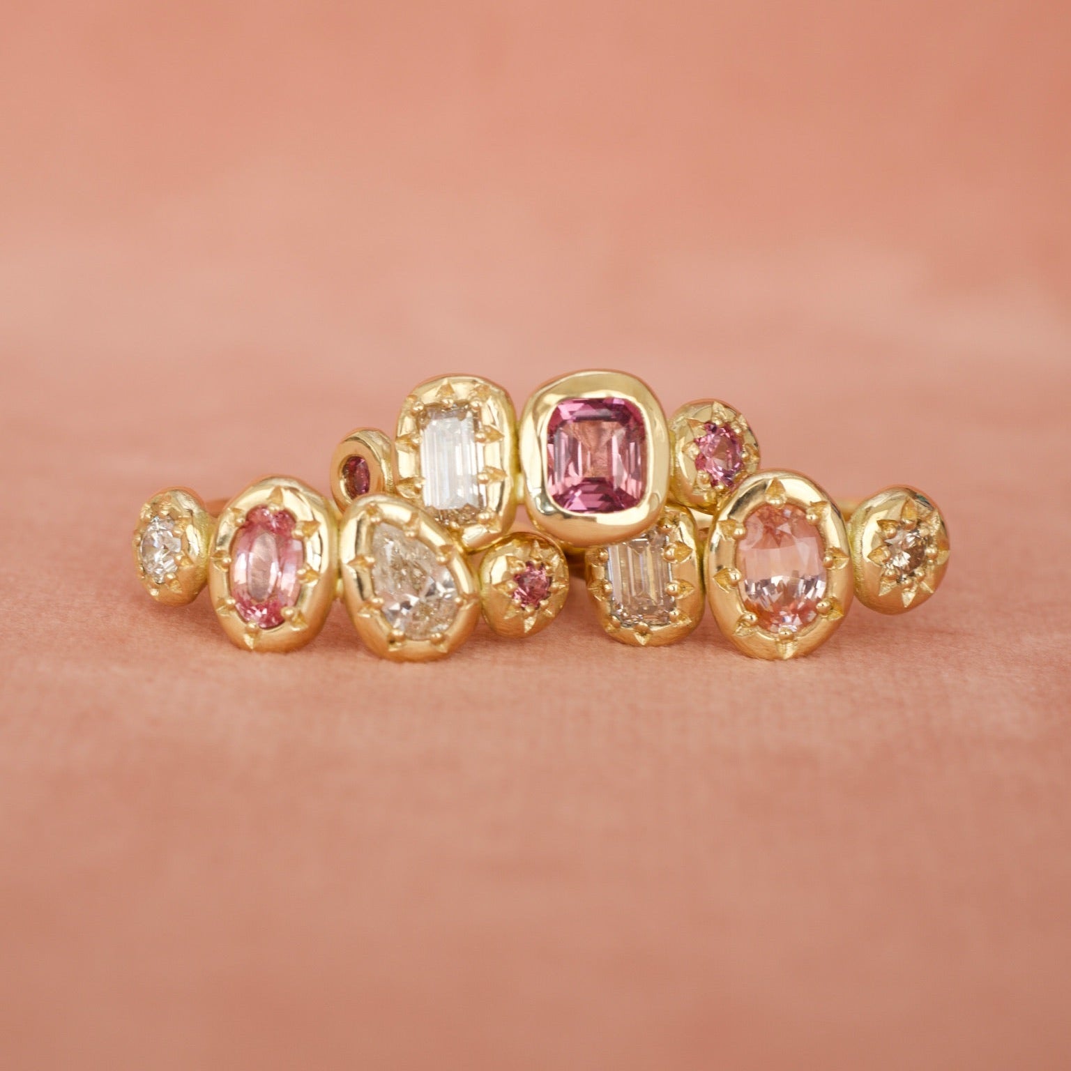 Aurelia Sapphire and Diamond Engagement Ring