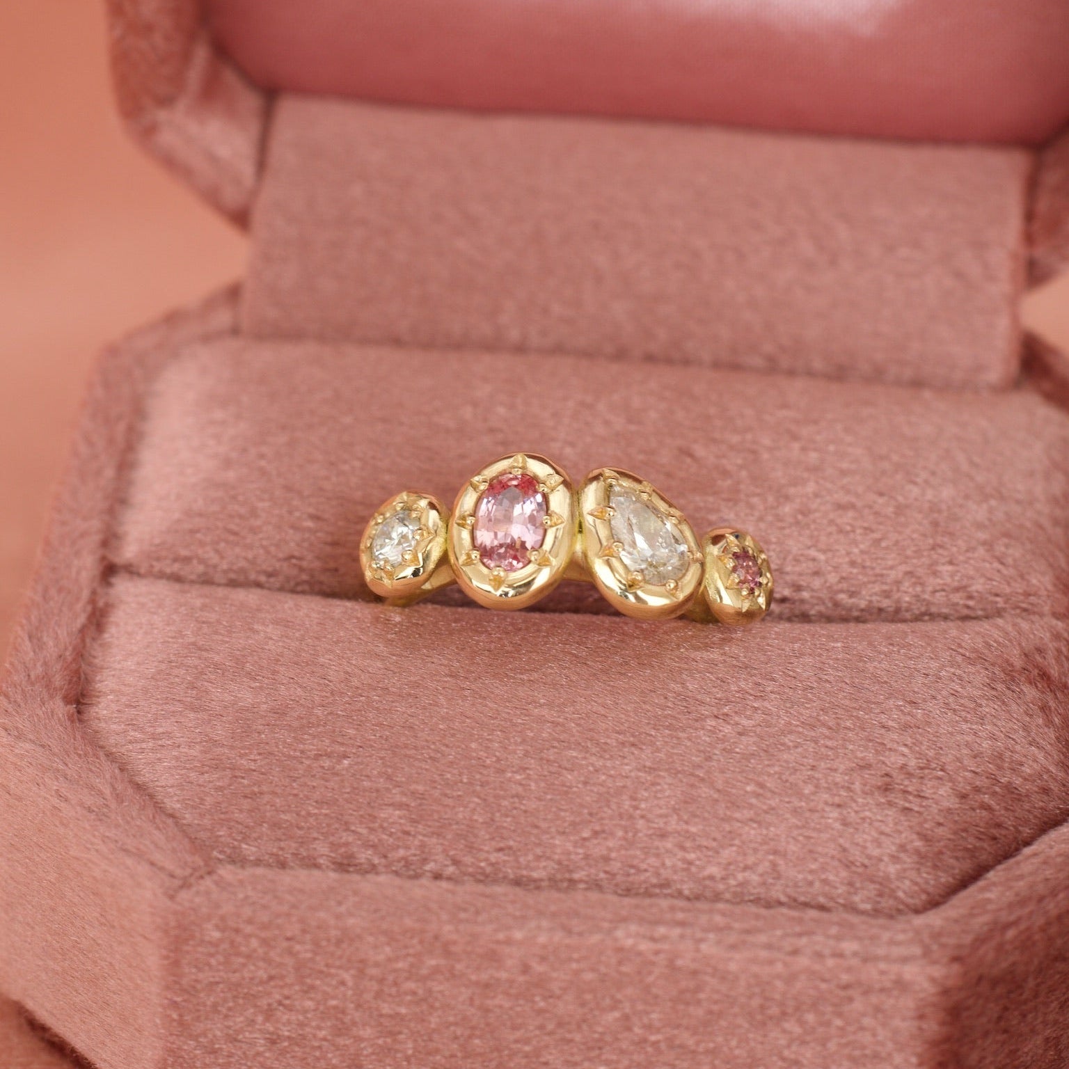 Aurelia Sapphire and Diamond Engagement Ring