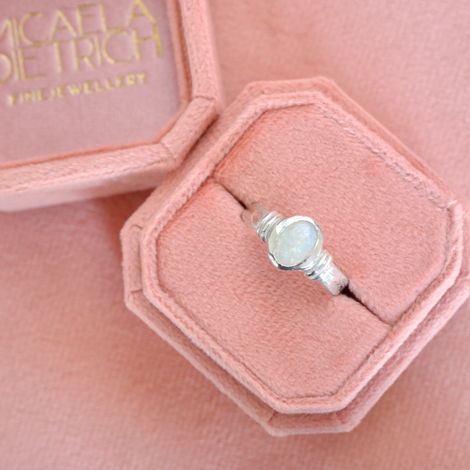 Lyra Opal Silver ring