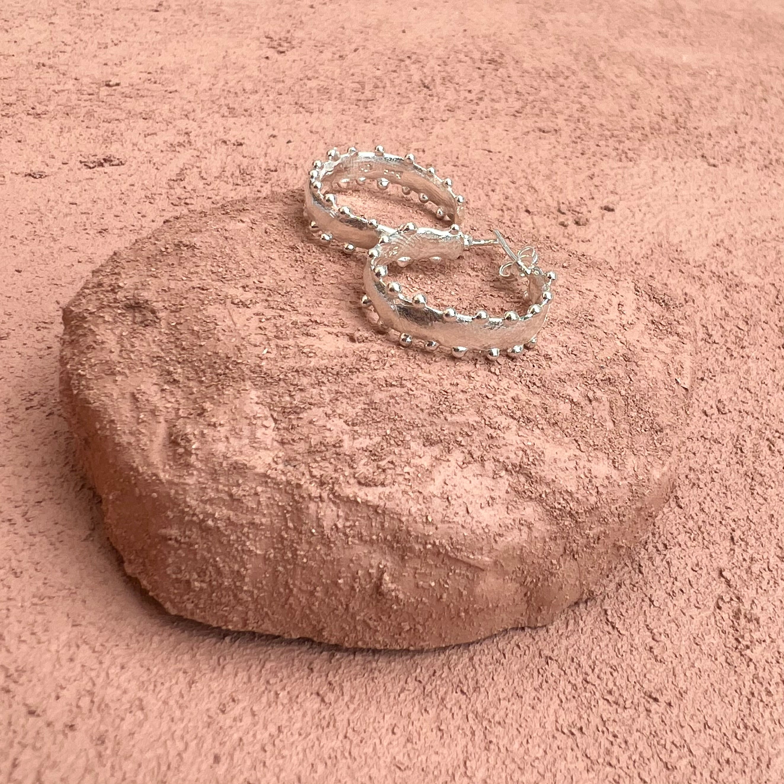 beaded hoop earrings