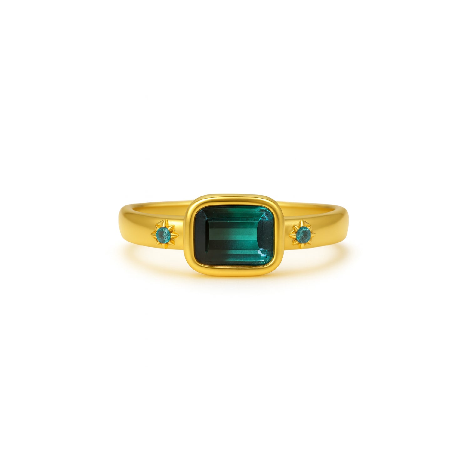 Moonlit Ocean Bi-Colour Tourmaline Ring