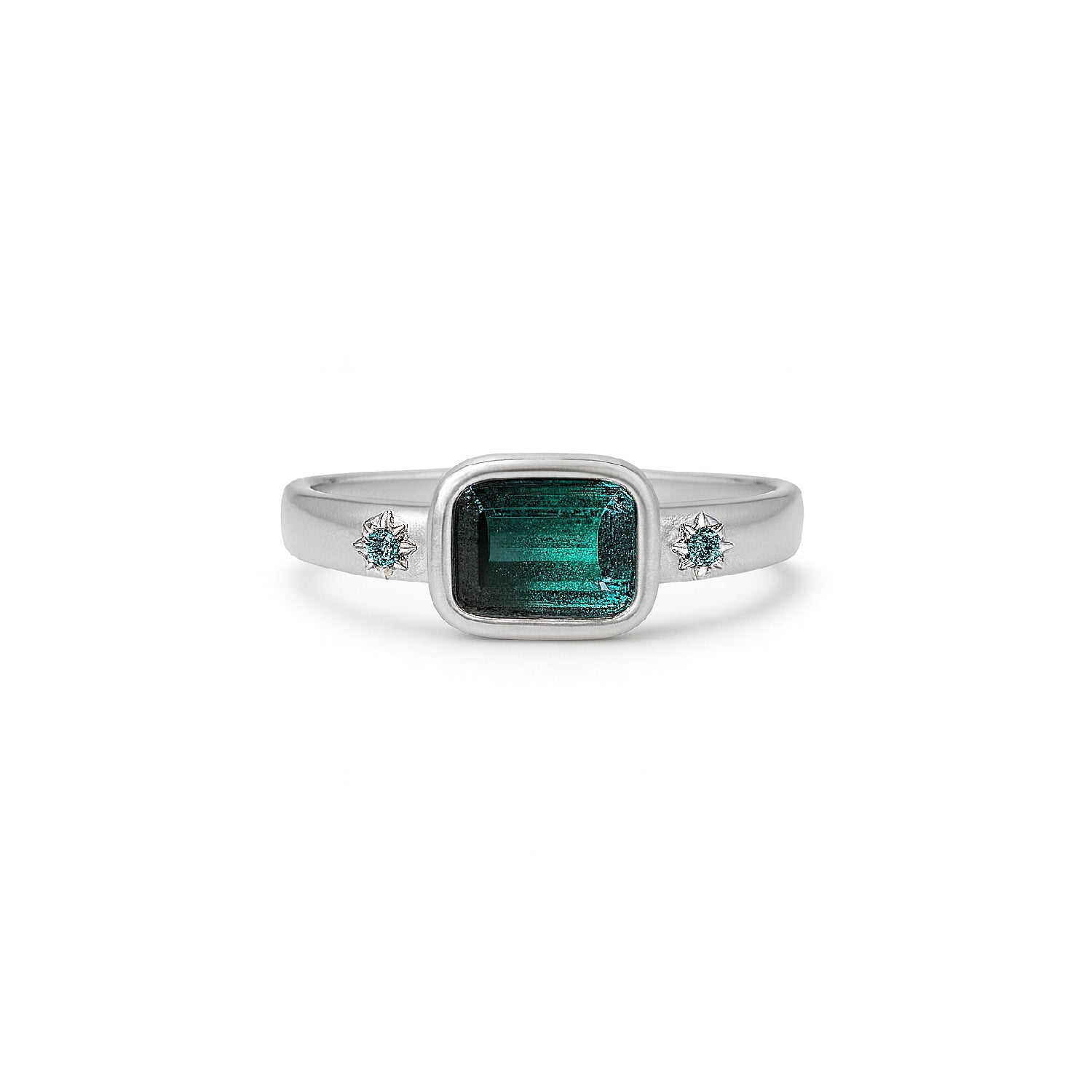 Moonlit Ocean Bi-Colour Tourmaline Ring