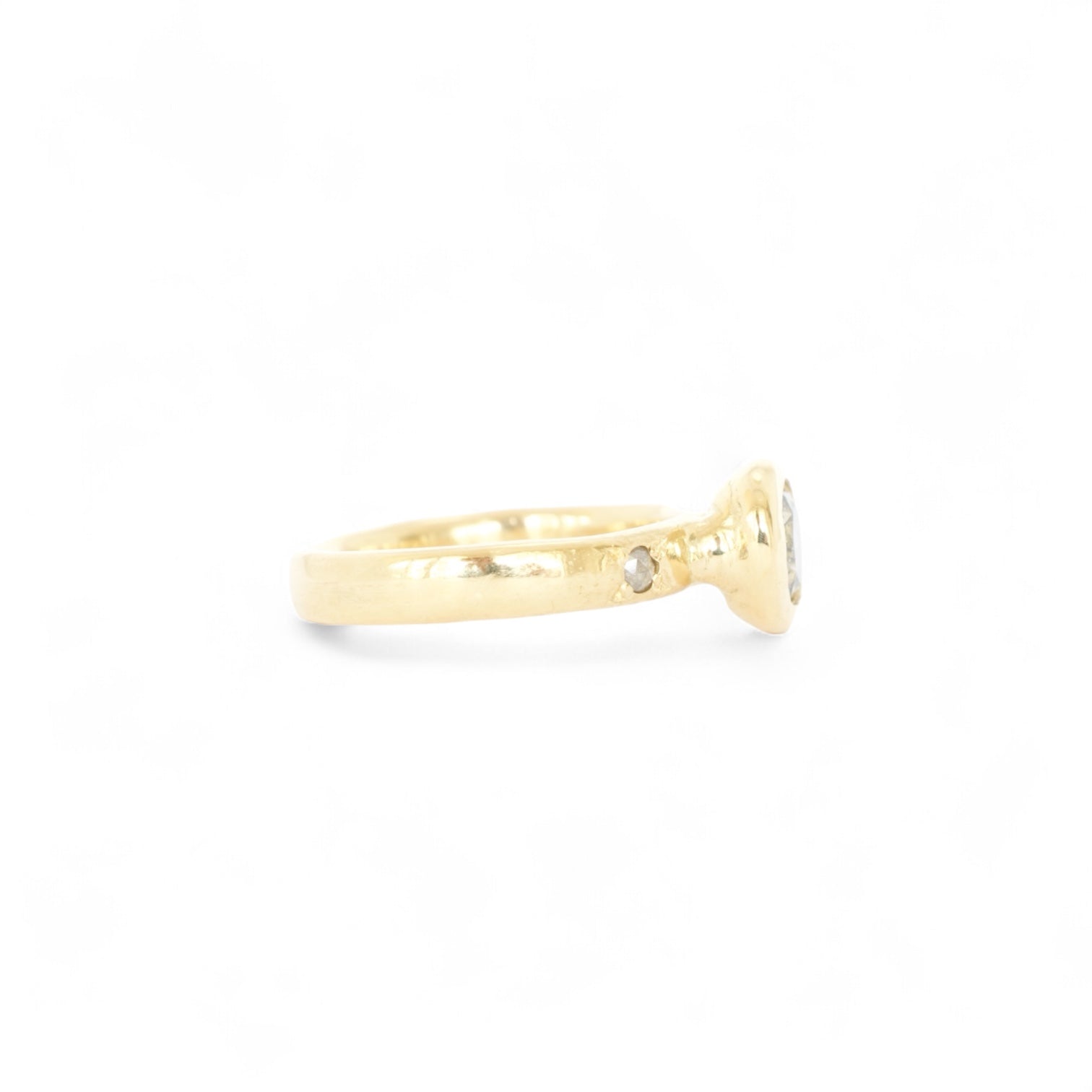 moonlight salt & pepper diamond engagement ring