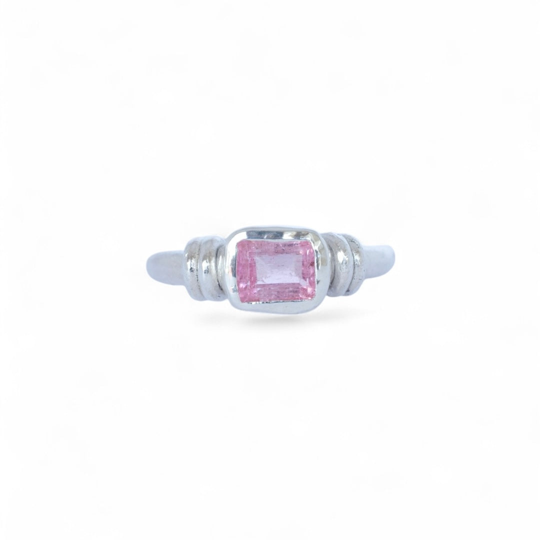 Anemone Pink Tourmaline Sterling Silver Ring