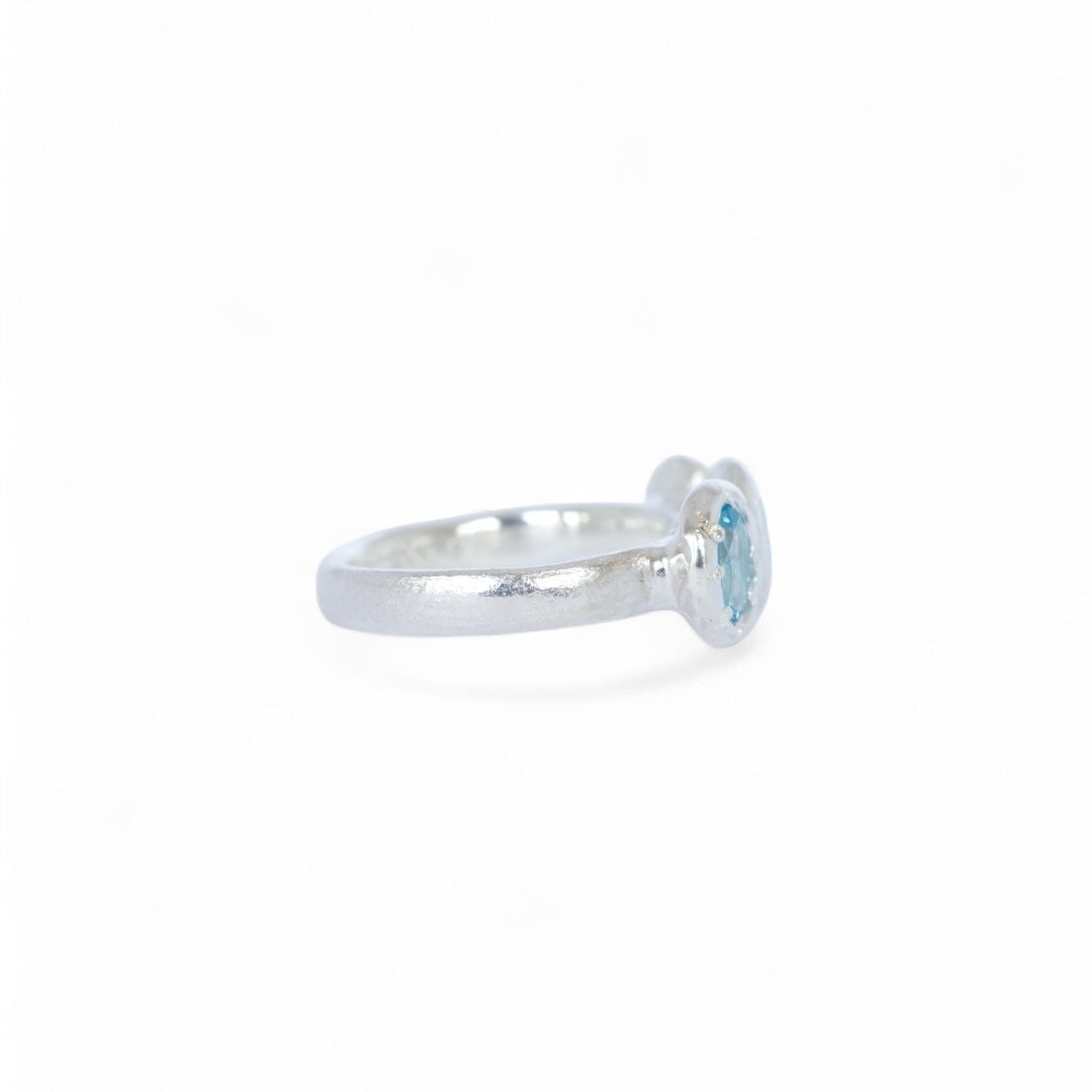 Cove Aquamarine, Apatite & Opal Sterling Silver Ring