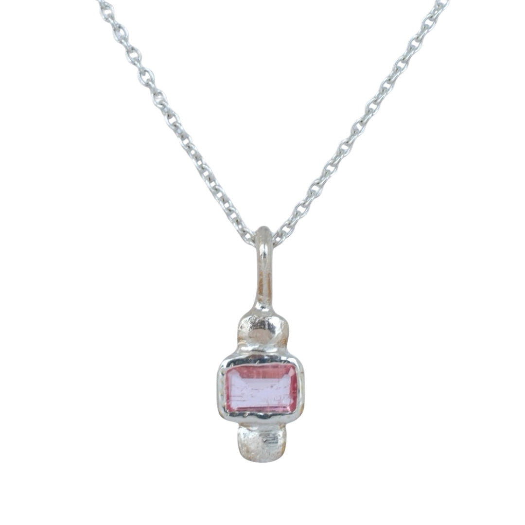 Anemone Pink Tourmaline Sterling Silver Pendant