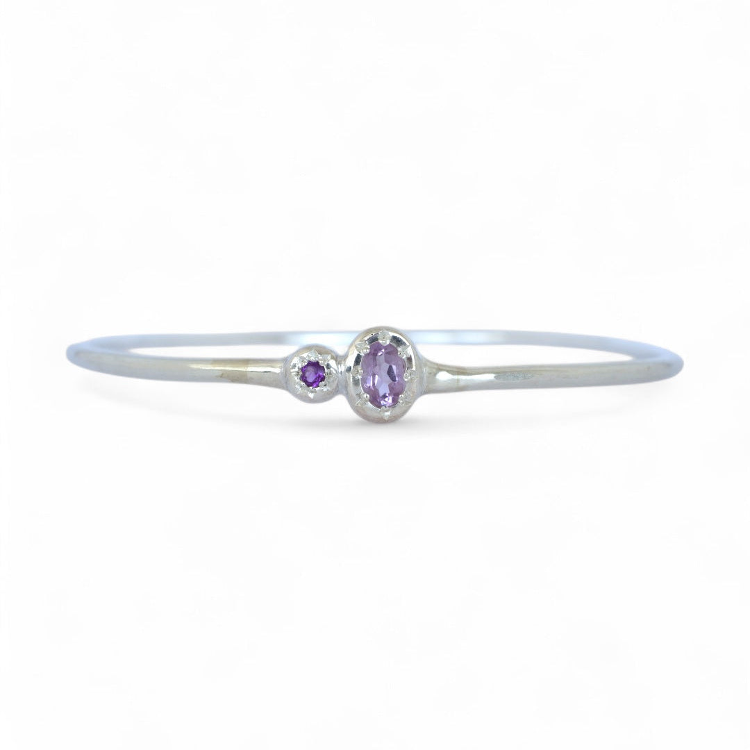 Siren Amethyst Sterling Silver Bangle
