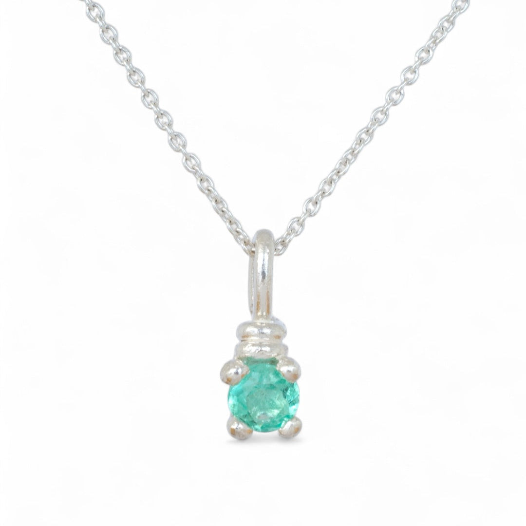Nereid Emerald Sterling Silver Pendant
