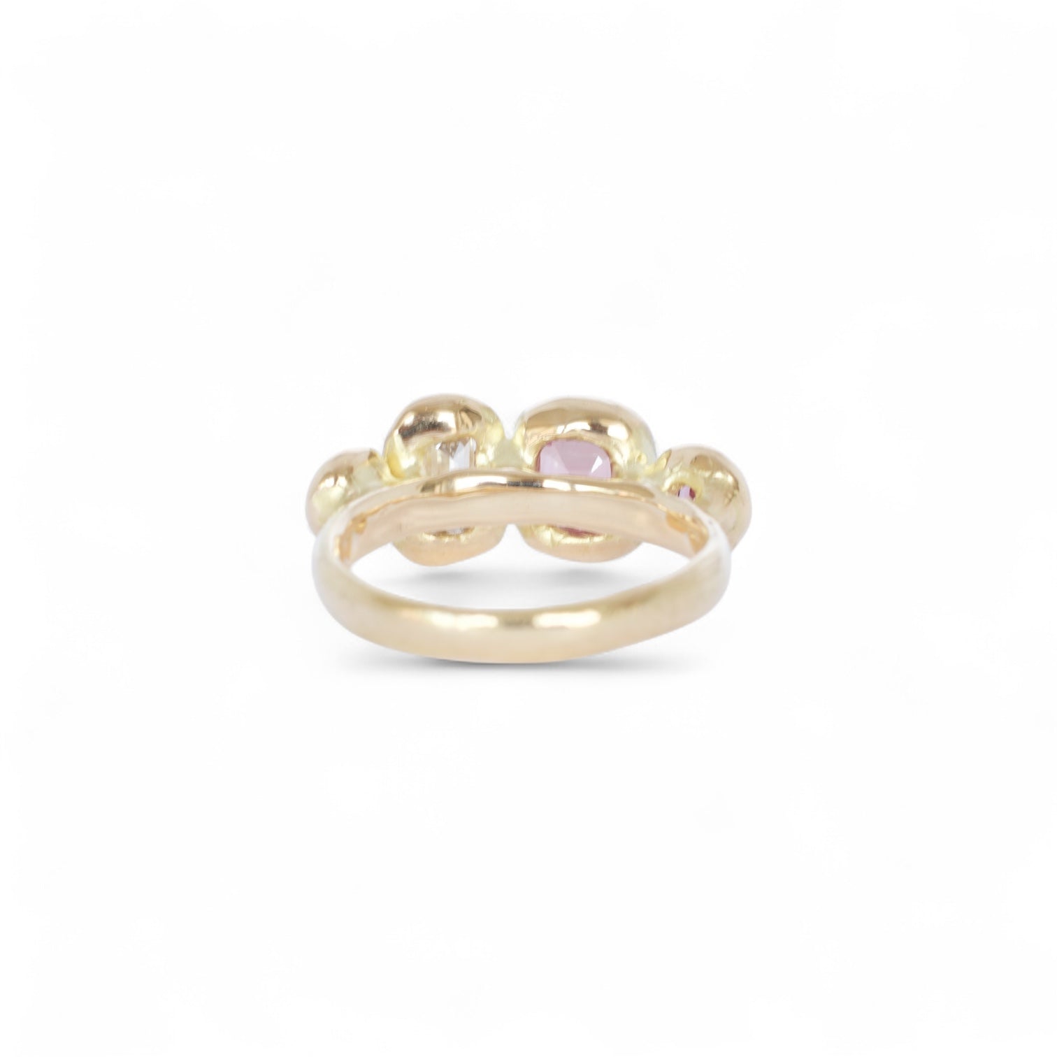 Lustre Sapphire and Diamond Engagement Ring