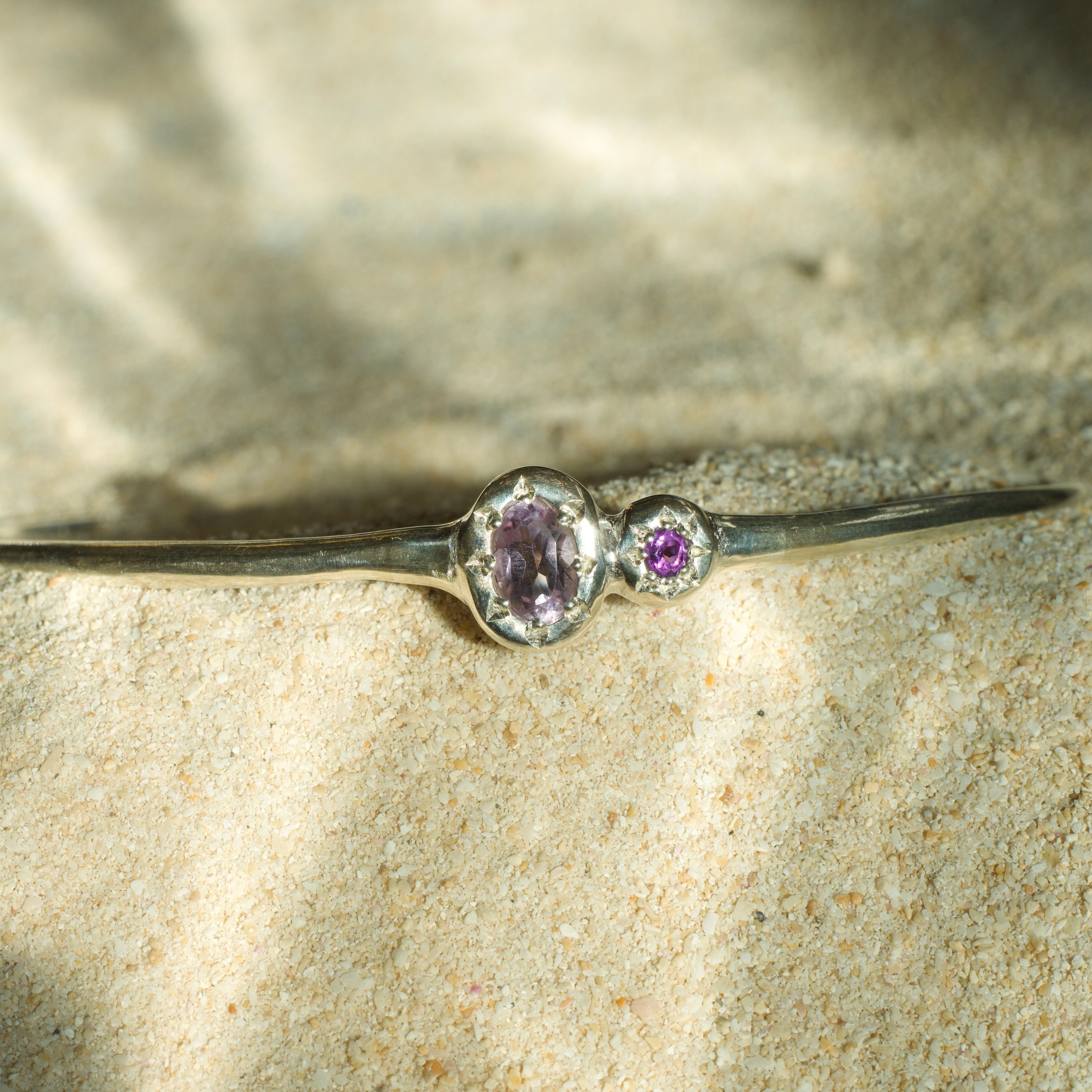 Siren Amethyst Sterling Silver Bangle