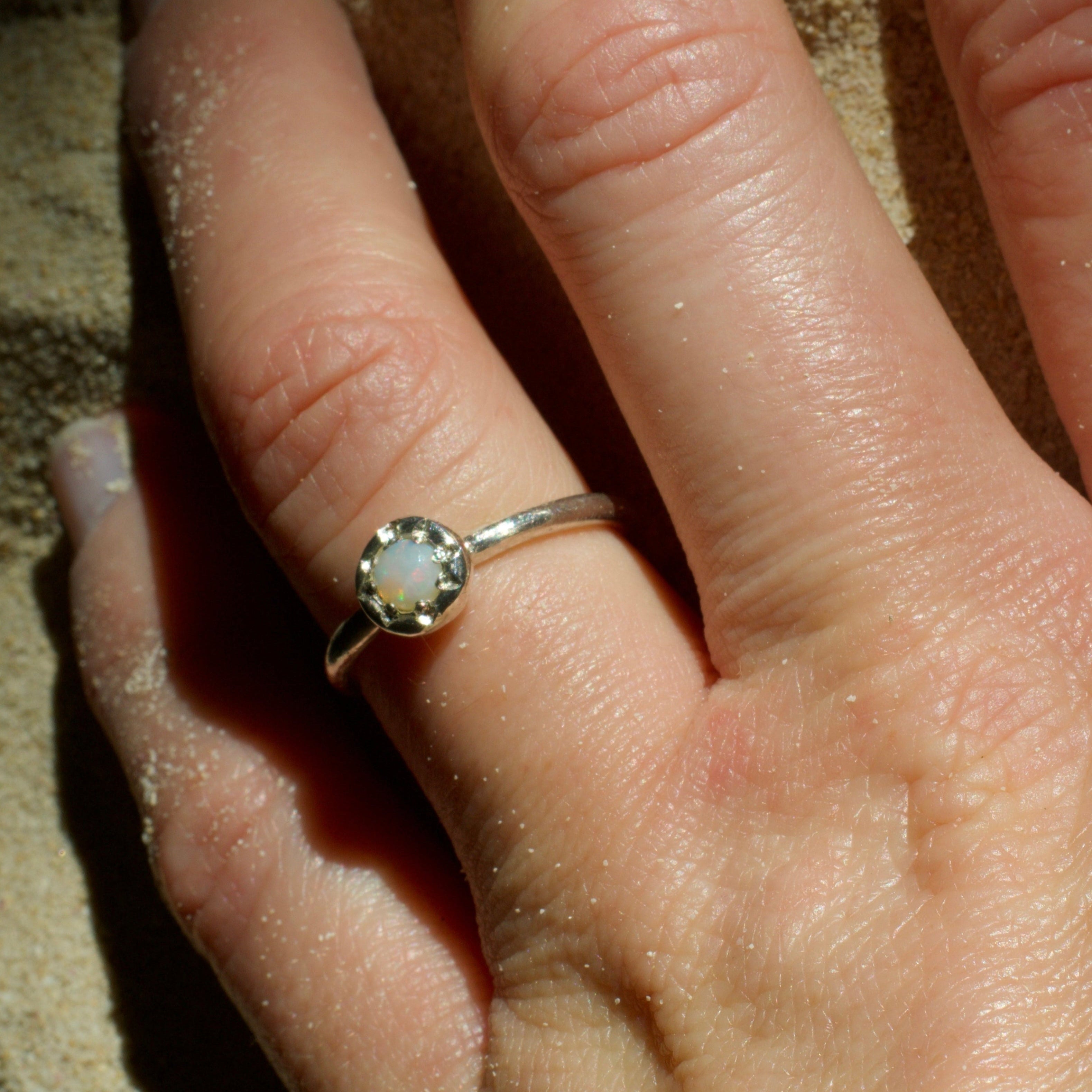 Moon Jelly Opal Ring