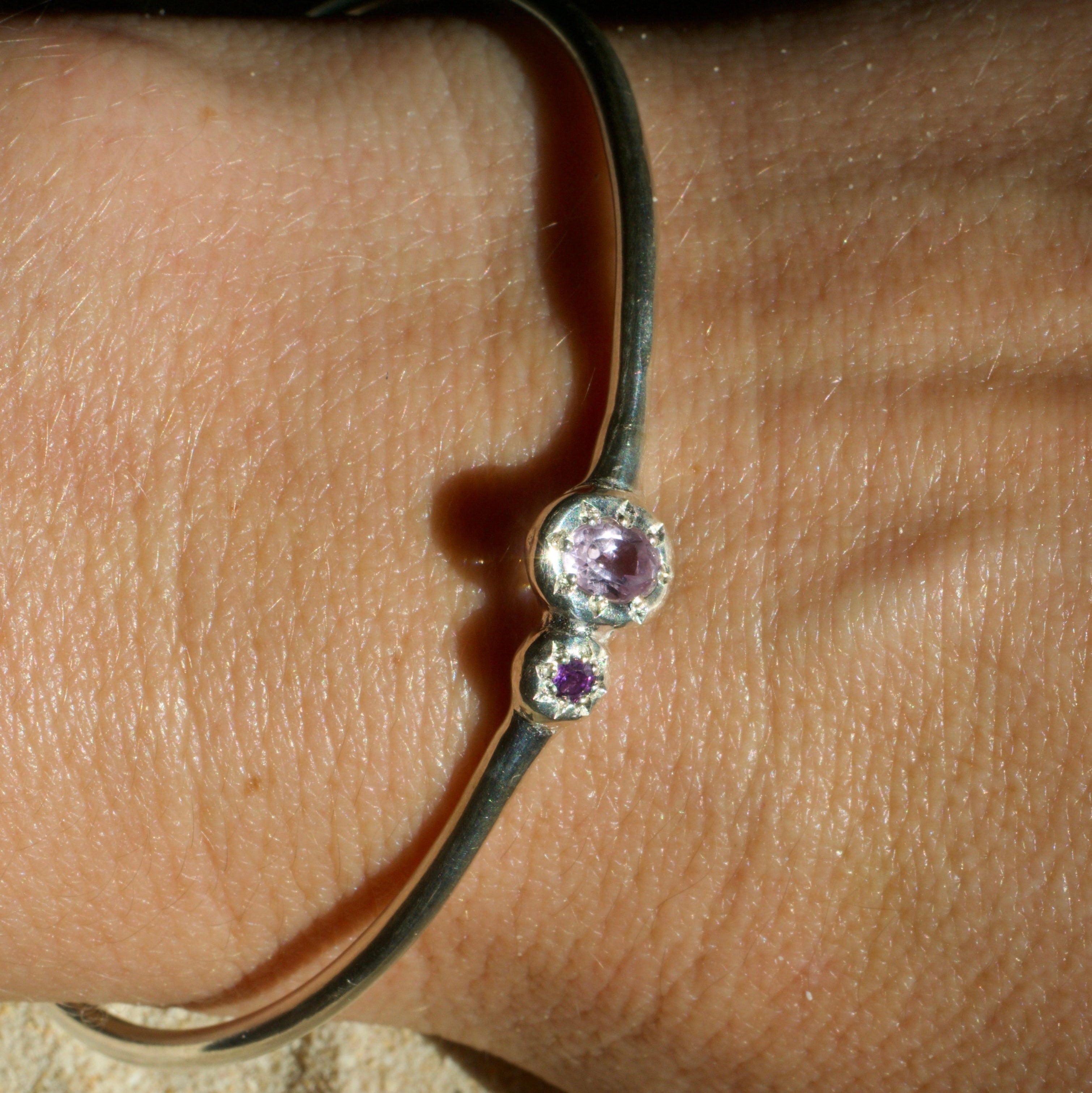 Siren Amethyst Sterling Silver Bangle