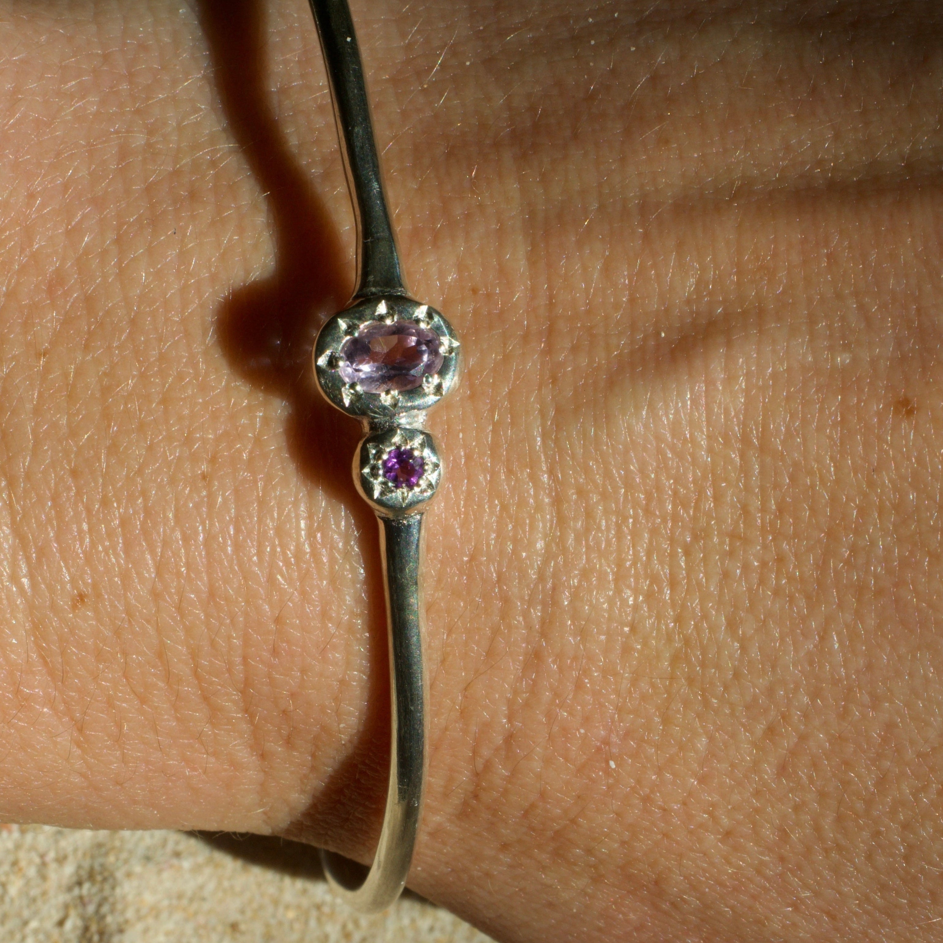 Siren Amethyst Sterling Silver Bangle