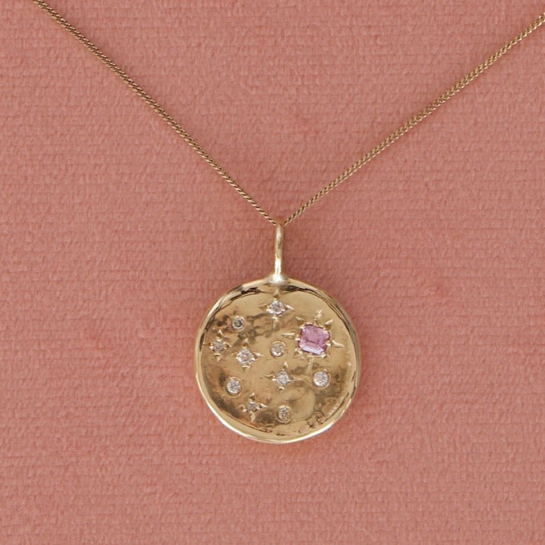 Orbit Sapphire & Diamond Pendant