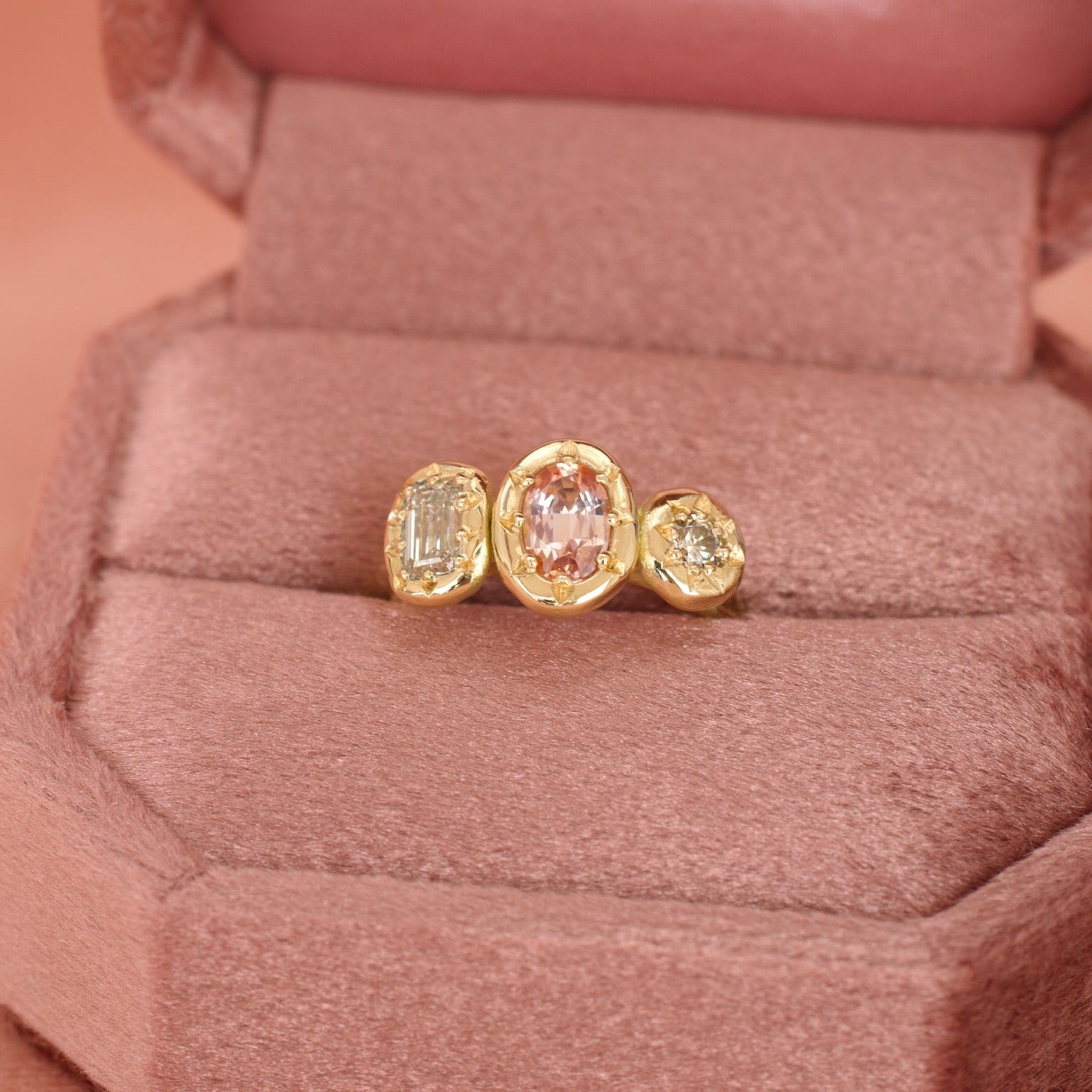 Ember Sapphire and Diamond Engagement Ring