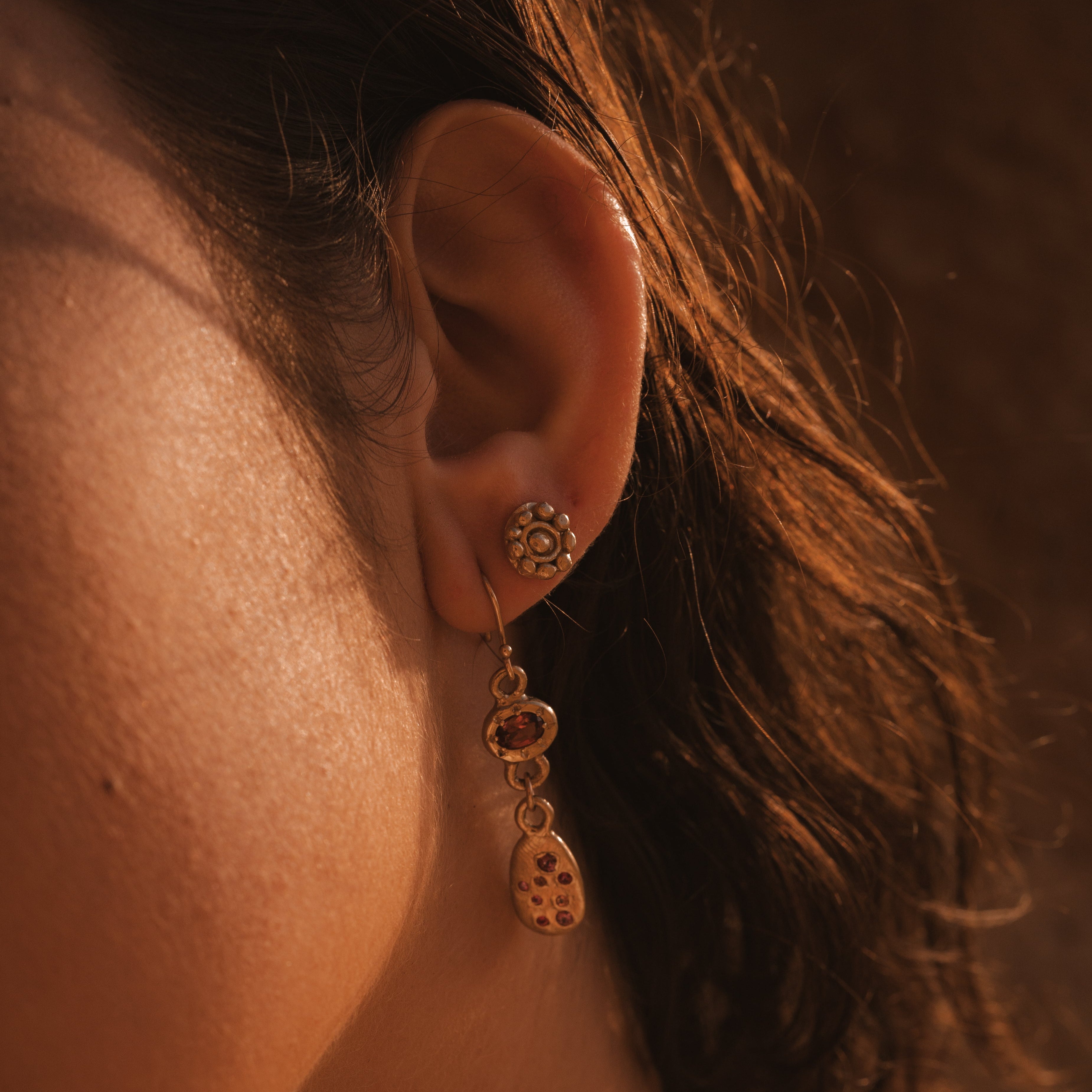 sundial stud earrings