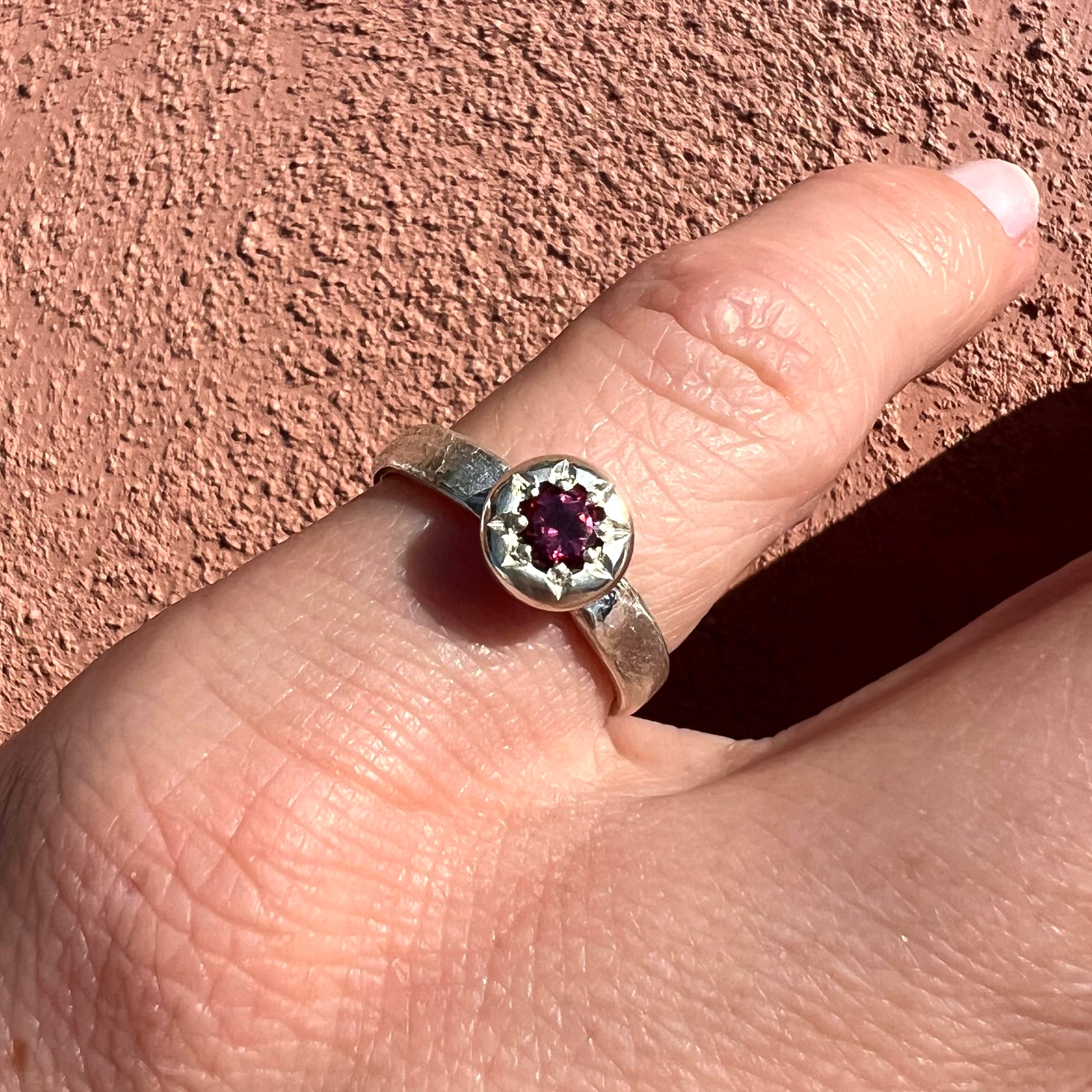 raspberry bliss garnet ring