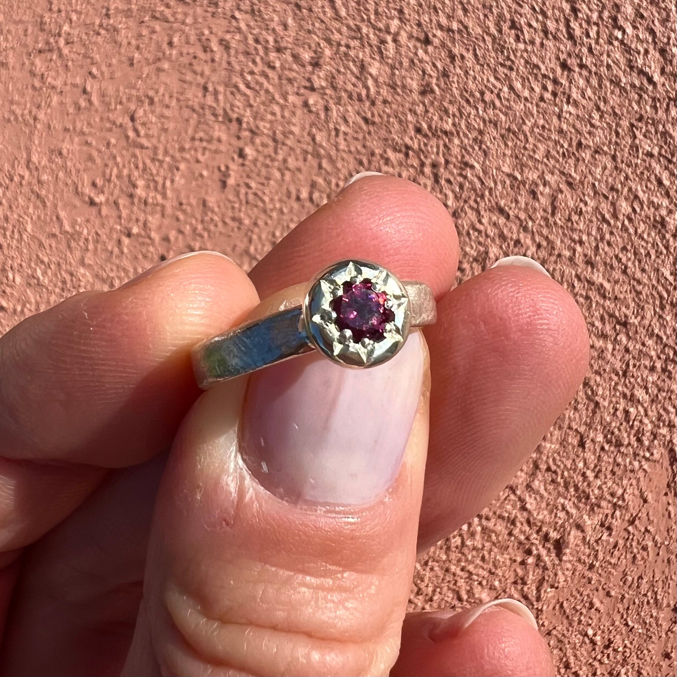 raspberry bliss garnet ring