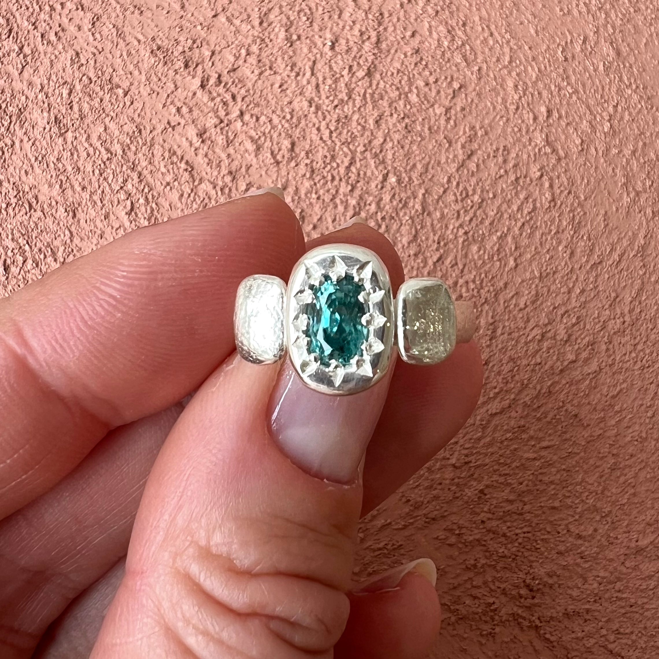blue bird zircon ring