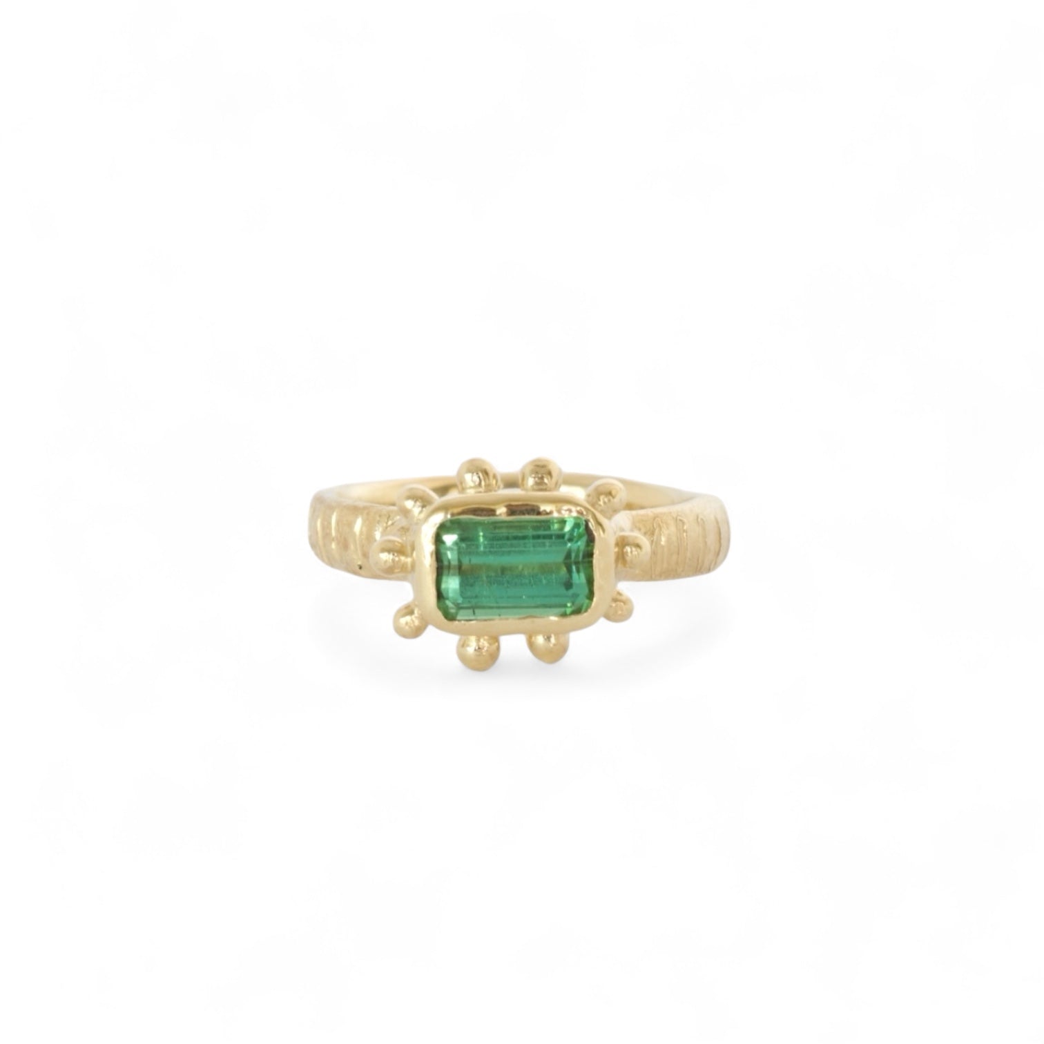 green grass tourmaline ring