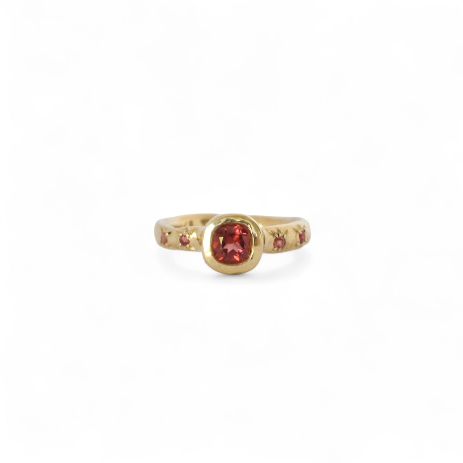 lotus garnet ring