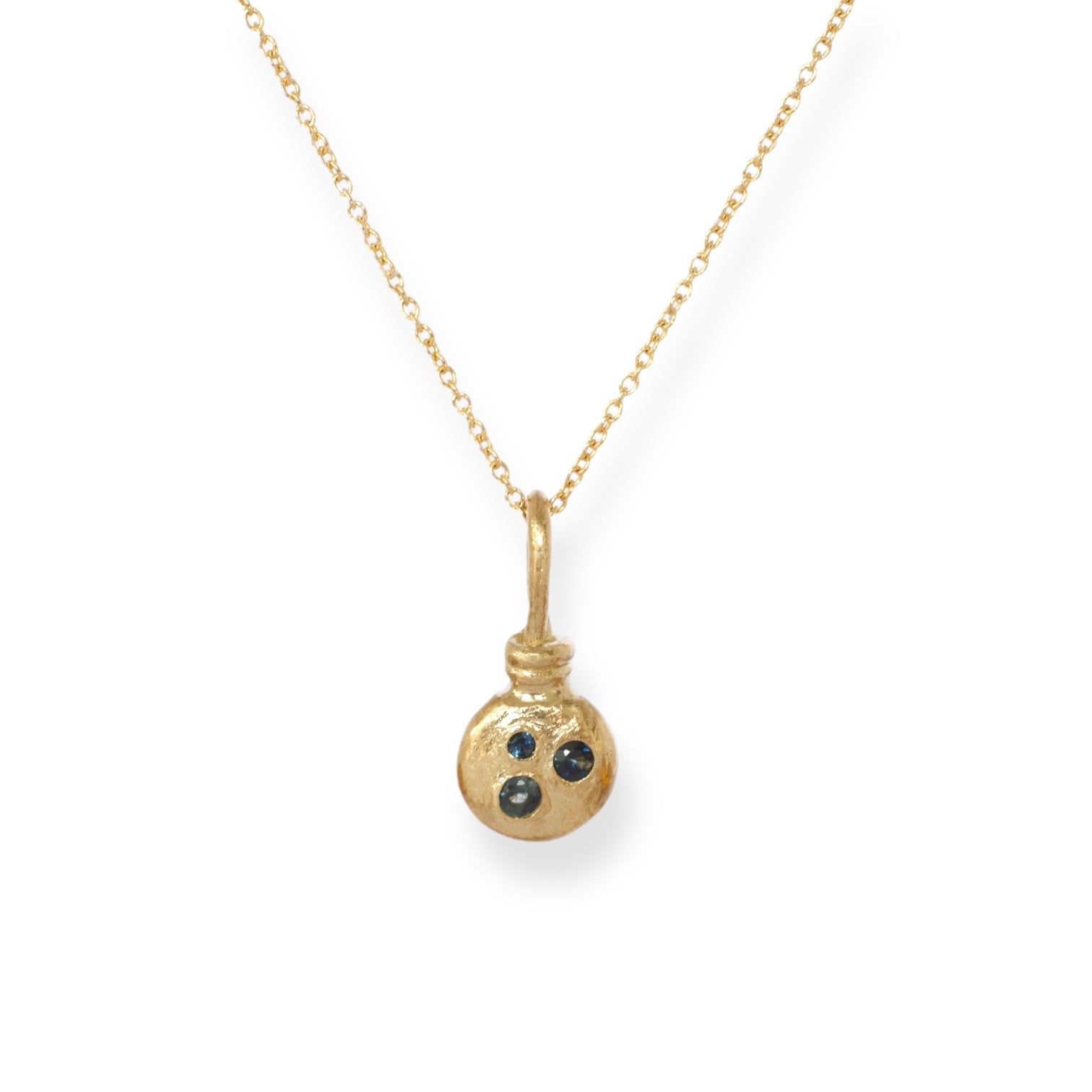 blue sapphire dreams charm pendant 9 carat gold