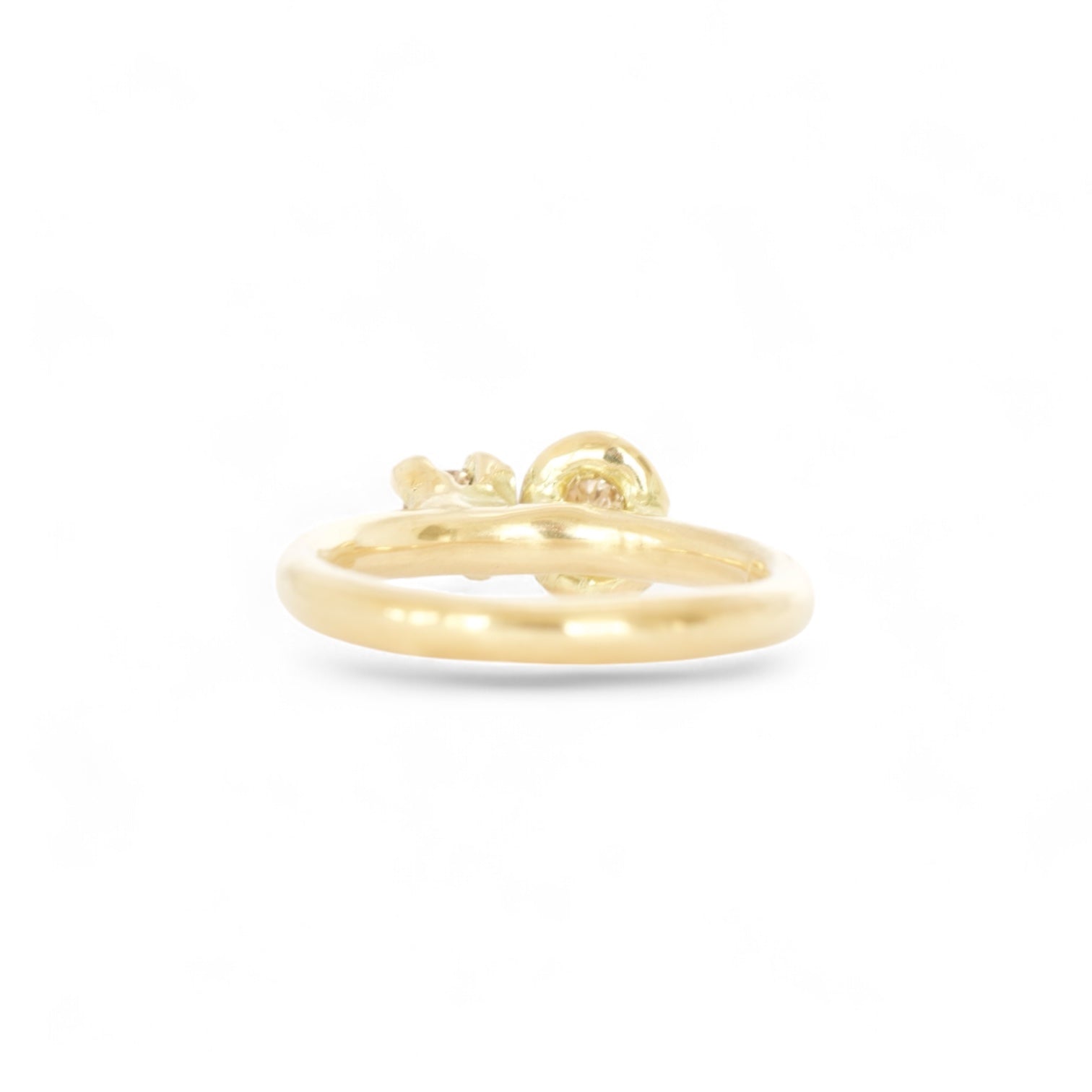 the two of us champagne diamond engagement ring