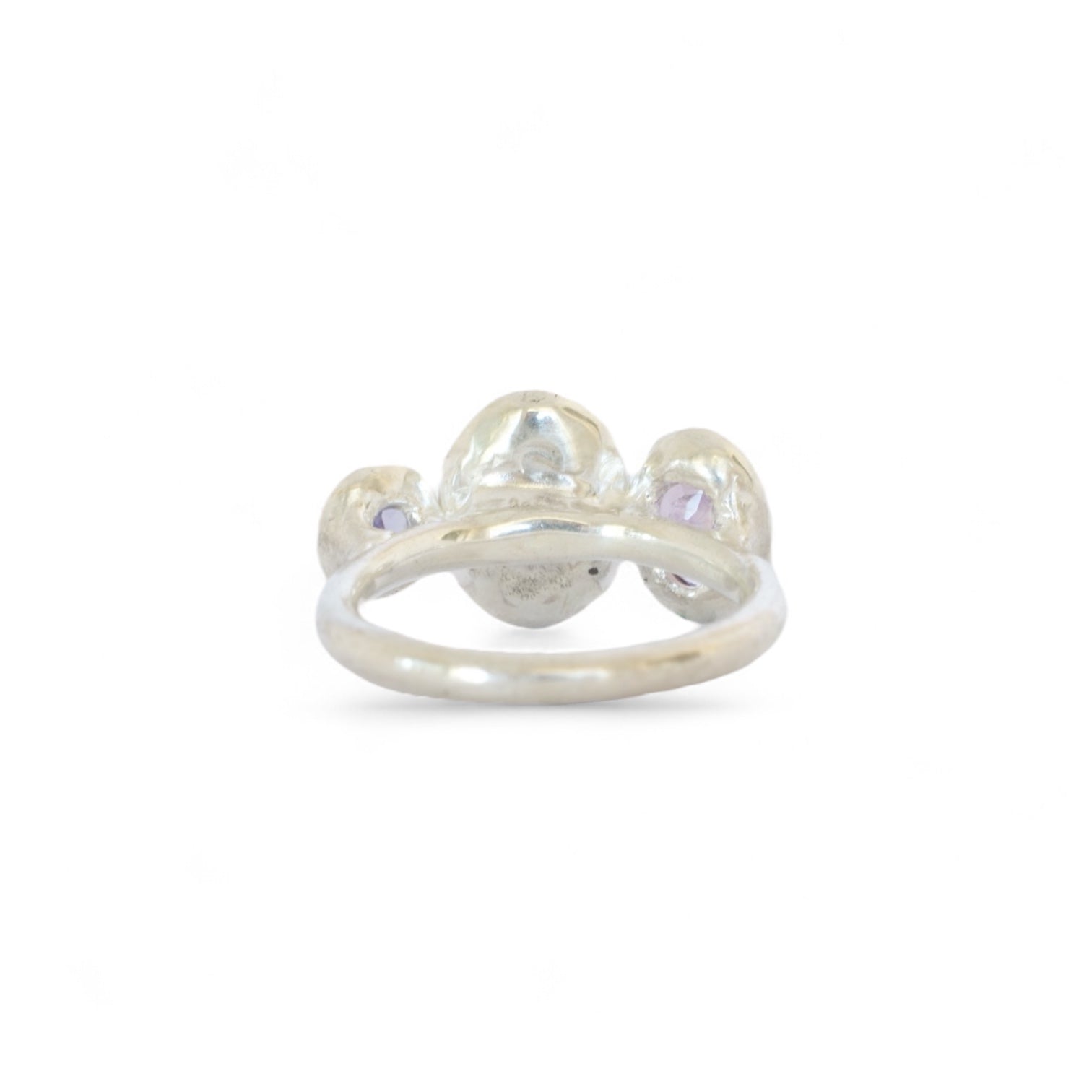 rhapsody black opal, amethyst & tanzanite ring