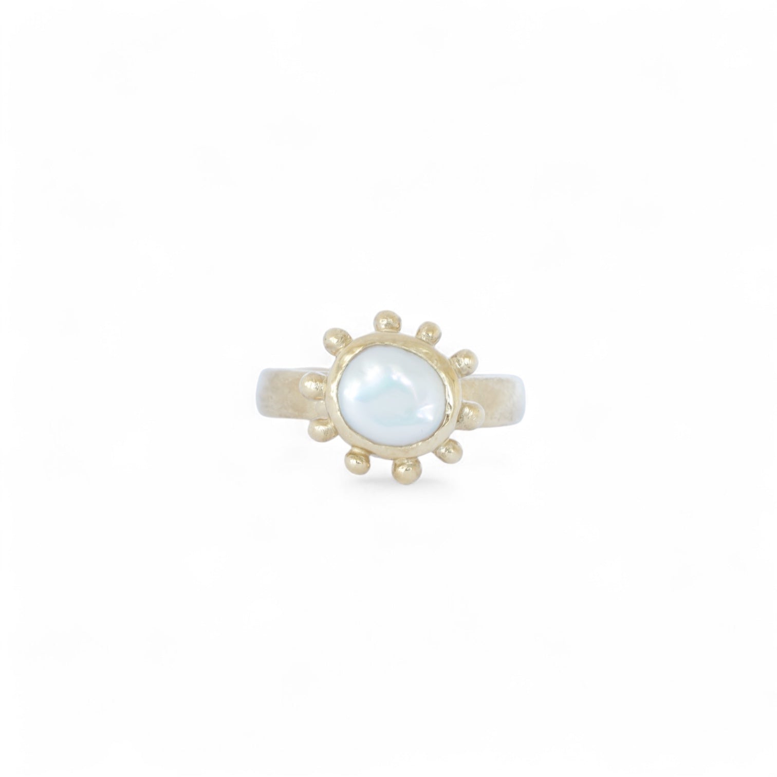 sunflower keshi pearl ring