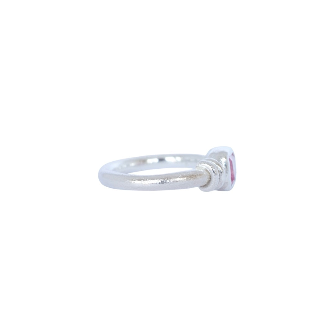 Anemone Pink Tourmaline Sterling Silver Ring