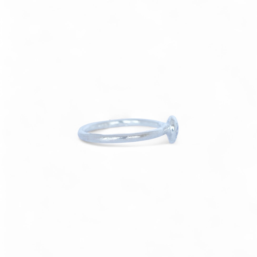 Seastar Pink Sapphire Sterling Silver Ring