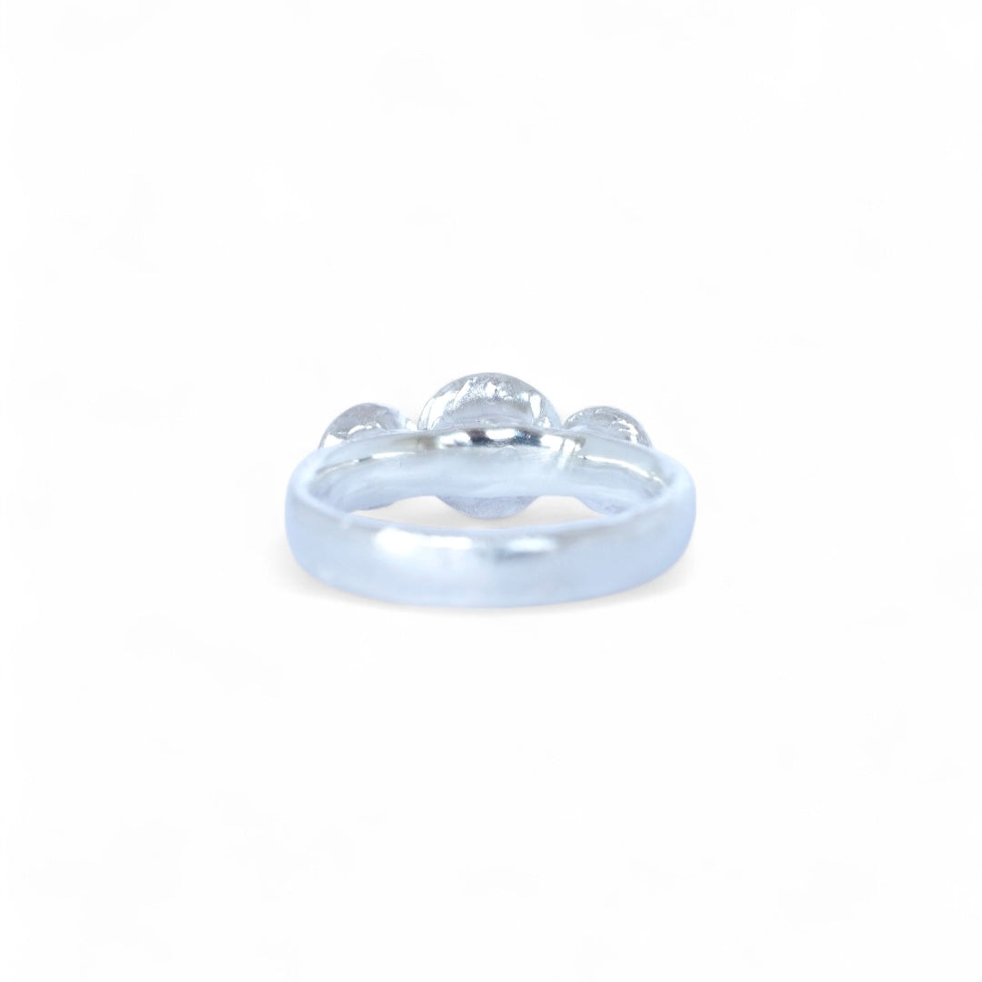 Nereid Emerald & Tanzanite Sterling Silver Ring