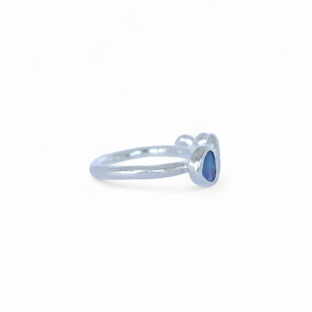 Siren Opal, Tanzanite & Amethyst Sterling Silver Ring