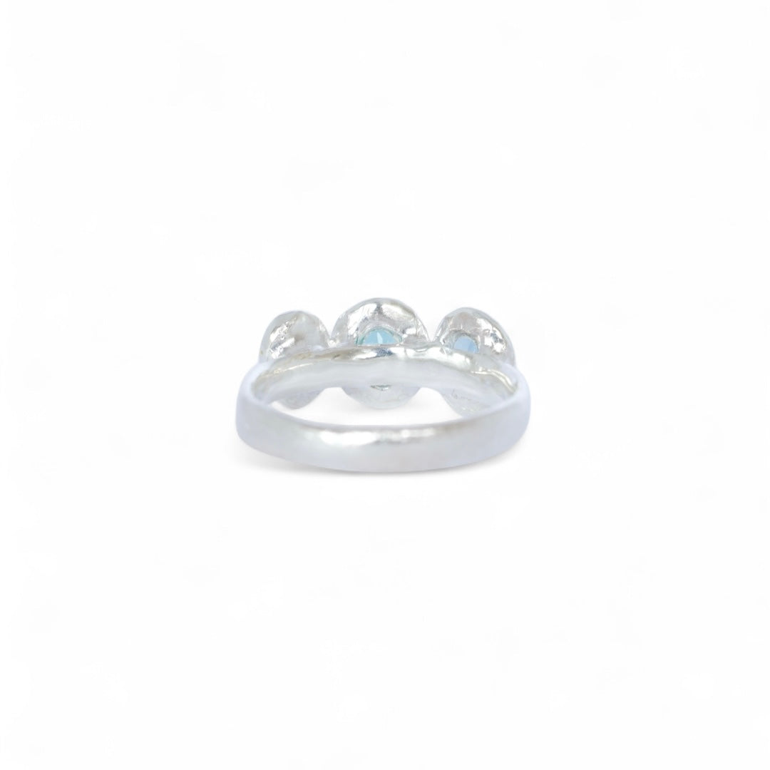Cove Aquamarine, Apatite & Opal Sterling Silver Ring