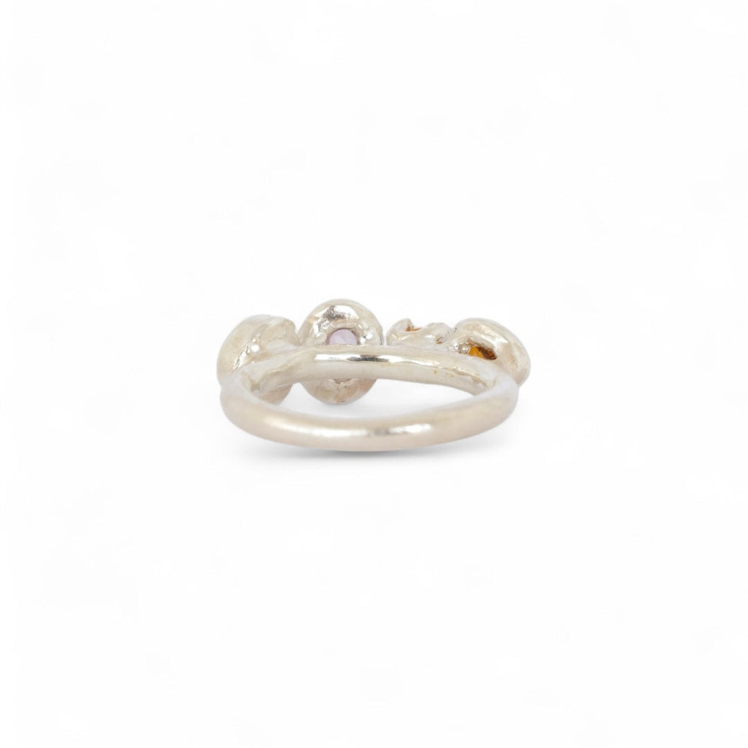Solara Opal, Amethyst, Citrine & Tourmaline Sterling Silver Ring