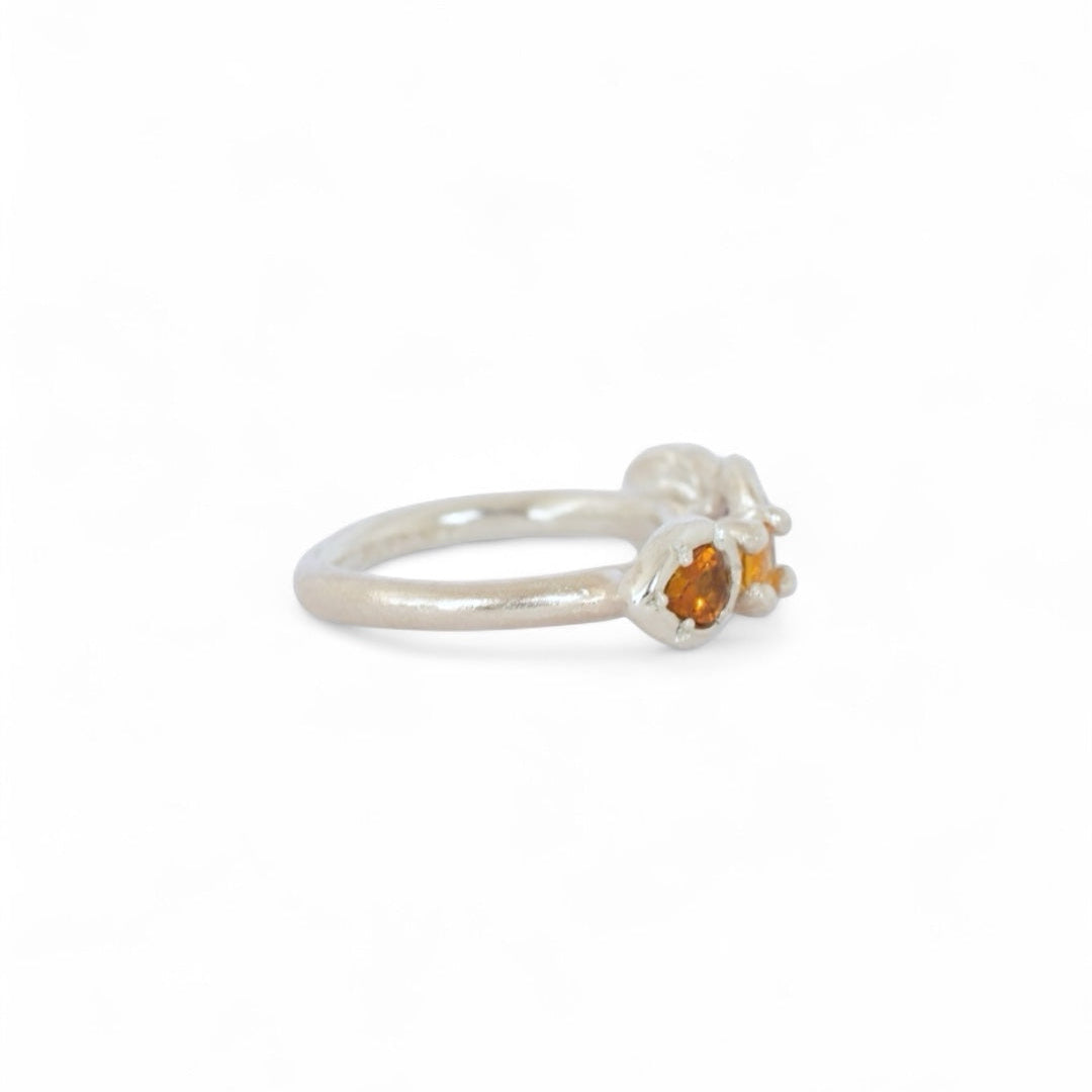 Solara Opal, Amethyst, Citrine & Tourmaline Sterling Silver Ring