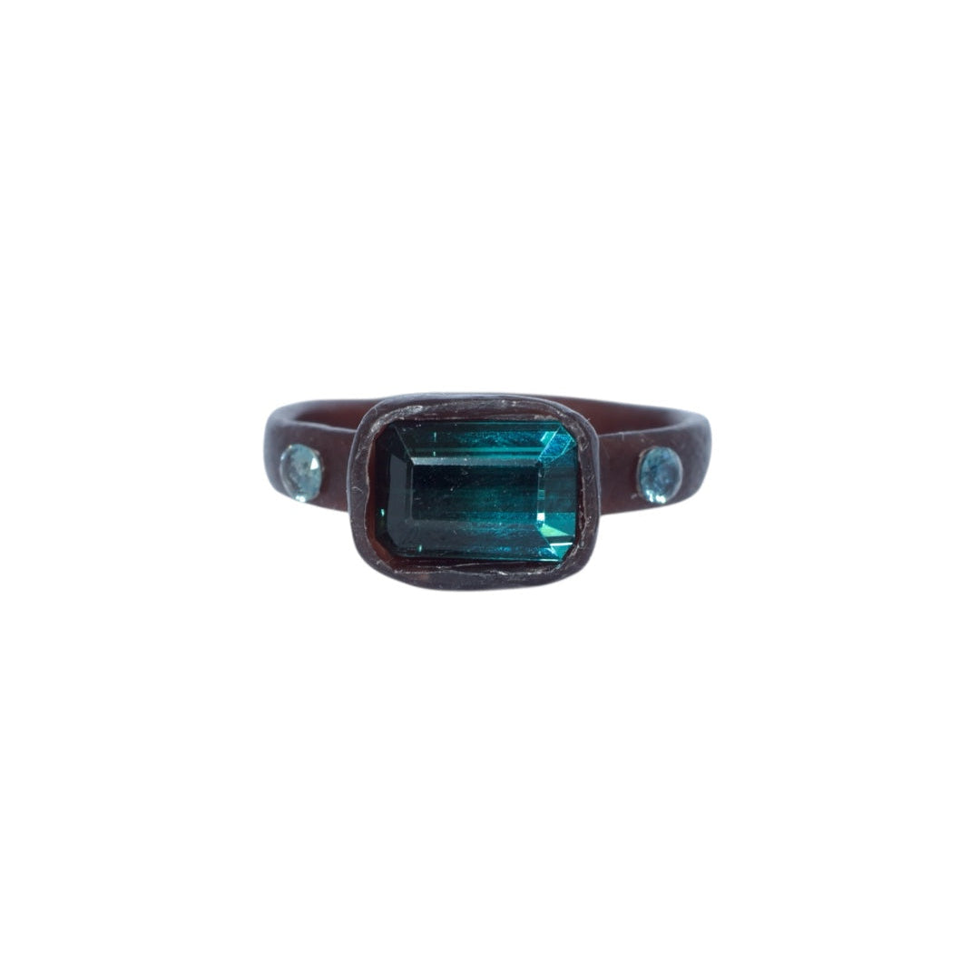 Moonlit Ocean Bi-Colour Tourmaline Ring