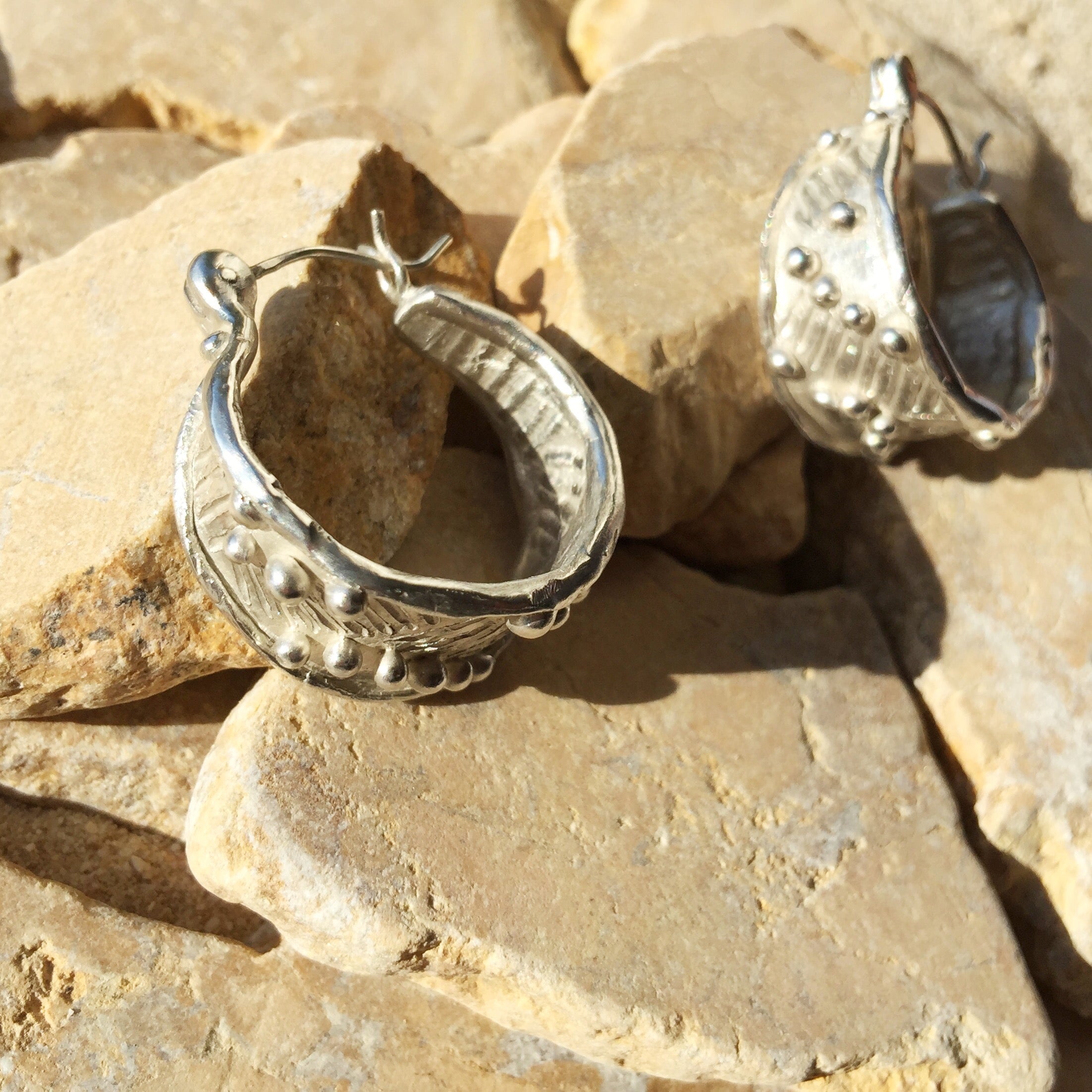 sand dune hoop earrings