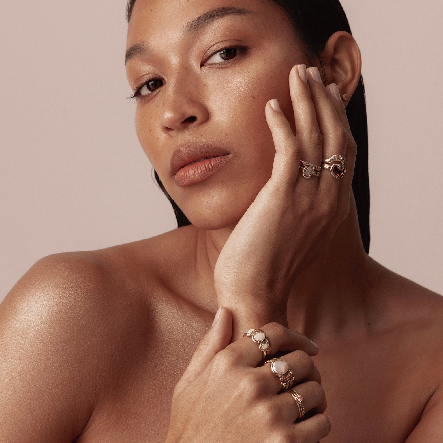 Dawn Pearl & Tourmaline Ring